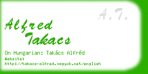 alfred takacs business card