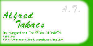 alfred takacs business card